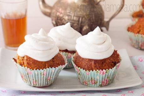 Cupcakes de zanahoria y coco, sin lácteos