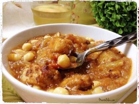 Guiso de lomo con garbanzos Guiso de lomo con garbanzos