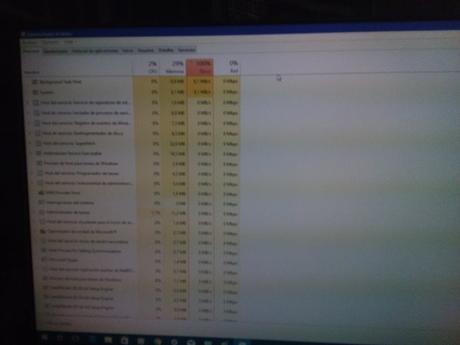 Problema de actividad al 100% en Windows 10