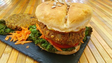 Hamburguesas de coliflor y verduras