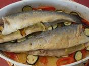 Lubina horno patatas verduras