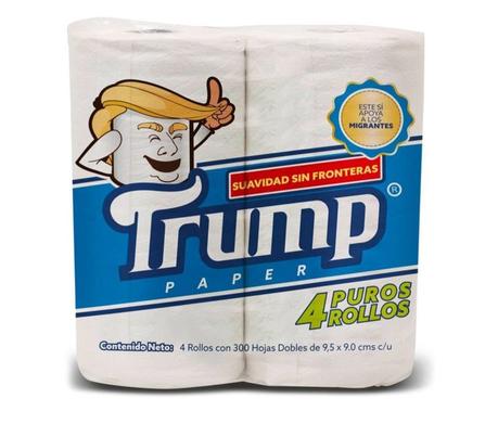 Papel higiénico con la cara de Trump para ayudar a los mexicanos