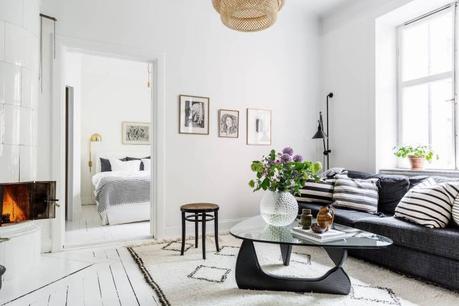 diseño escandinavo cocinas pequeñas cocinas nórdicas cocinas negras cocinas abiertas Campana extractora redonda blog decoración nórdica 