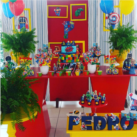 Fiesta temática de Lego super héroes