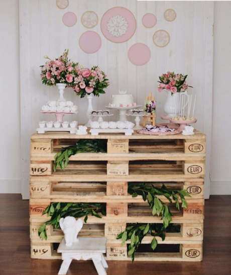 10 ideas para un bautizo con palets