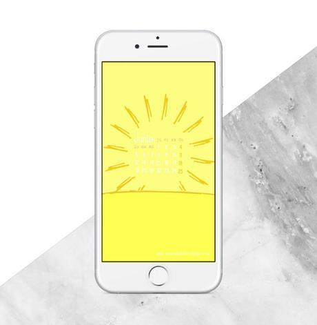 free calendar wallpaper summer june yellow