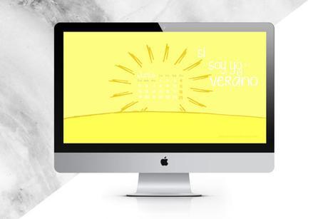 Fondo de pantalla calendario junio, llega el verano