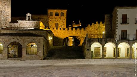 Plaza Mayor Cáceres Noche