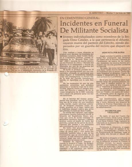 MEMORIA NO EDITADA de jóvenes de los 80 s…“Raúl pintaba esperanzas y lo mataron”.