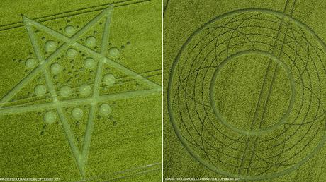 Aparecen dos misteriosos crop circles en Wiltshire, Reino Unido