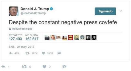 Tuit inconcluso de Trump marca tendencia con nueva “palabra”