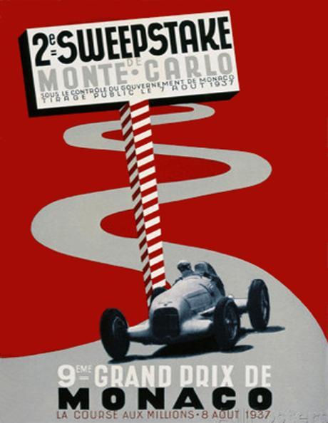grand prix de Monaco vintage race poster