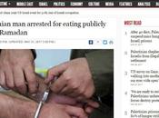 ente palestino arresta hombre comer Ramadan.