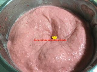 HELADO RÁPIDO DE YOGUR Y FRESAS EN THERMOMIX