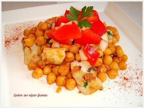 Ensalada de garbanzos con sepia