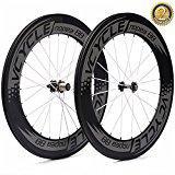 VCYCLE Nopea 700C 88mm Carbono Carretera Bicicleta Rueda Copertoncino Juego para Shimano o Sram 8/9/10/11 Velocidad.Tax Gratis