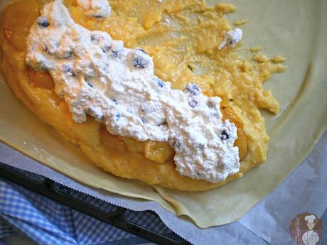 Topfenstrudel con albaricoques y arándanos: Relleno