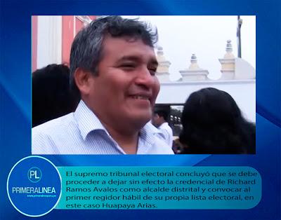 JNE DEJA SIN EFECTO CREDENCIAL DE ALCALDE DE CHILCA…