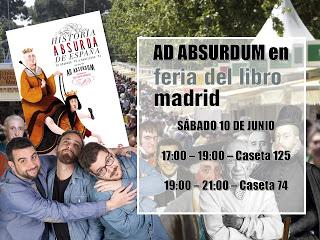 ¡NOTICIA! Ad Absurdum en la Feria del Libro de Madrid y en Lorca