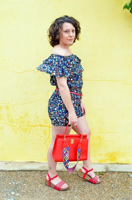 Mono corto estampado flores