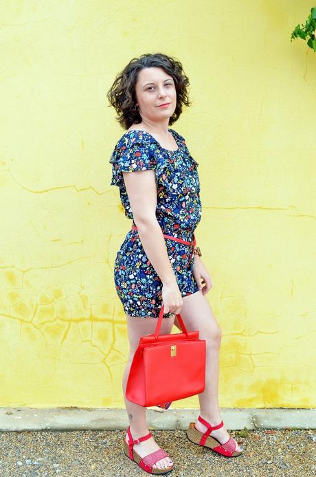 Mono corto estampado flores