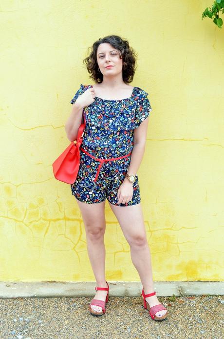 Mono corto estampado flores