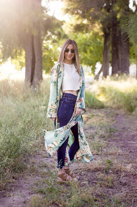 KIMONO FLORAL ZARA
