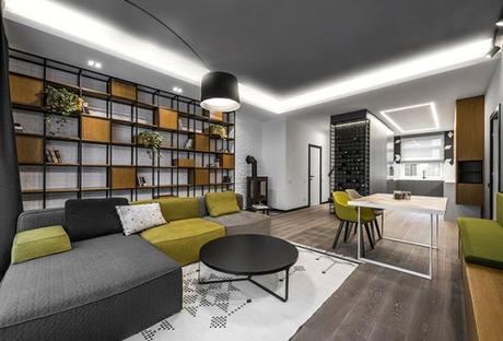 grey and masculine appartment