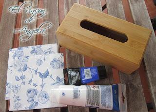 Como decorar con decoupage una caja de pañuelos estilo vintage romántico