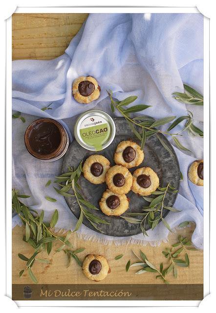 Rocas de Coco y Crema de Chocolate