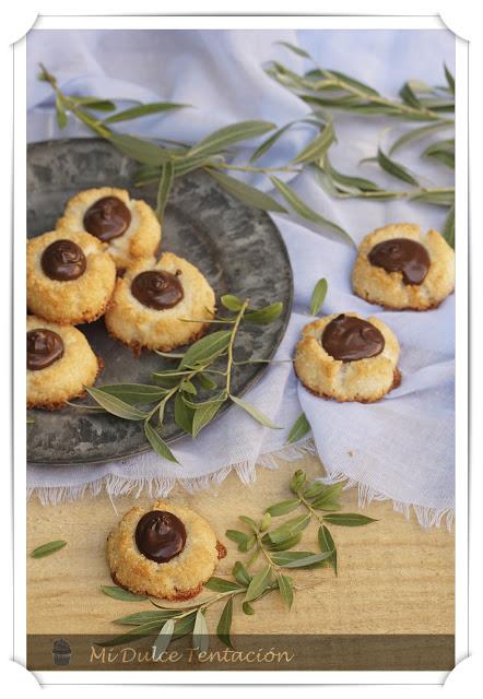 Rocas de Coco y Crema de Chocolate