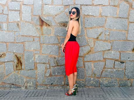 EMBROIDERED RED ROSES