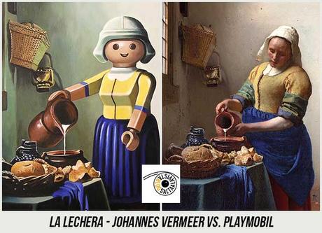 Cuadro-La-Lechera-de-Johannes-Vermeer-Hecho-con-Playmobil