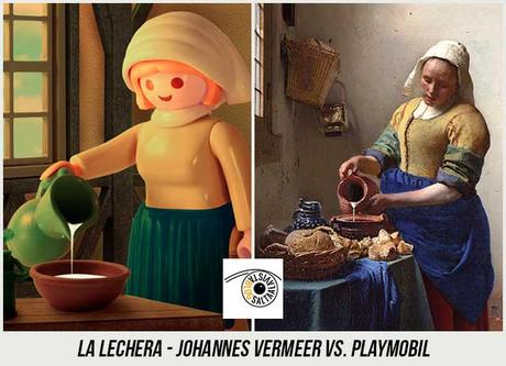 Cuadro-La-Lechera-de-Johannes-Vermeer-Hecho-con-Playmobil