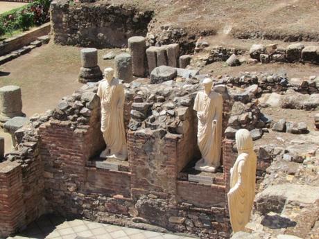 El teatro de las ruinas romanas de Mérida. España