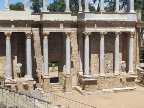 El teatro de las ruinas romanas de Mérida. España