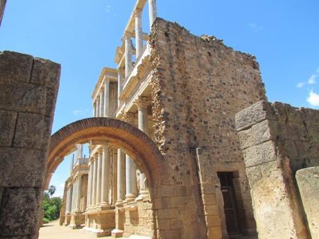 El teatro de las ruinas romanas de Mérida. España