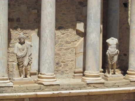 El teatro de las ruinas romanas de Mérida. España