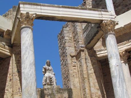 El teatro de las ruinas romanas de Mérida. España