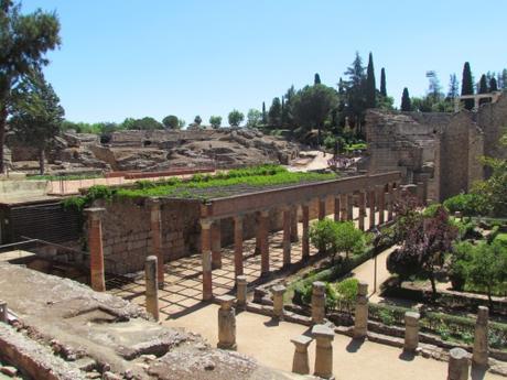 El teatro de las ruinas romanas de Mérida. España