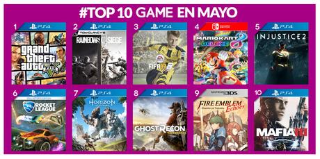 GAME desvela la lista de los 10 videojuegos más vendidos durante el pasado mes de mayo