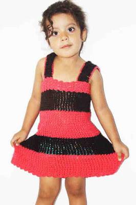 vestido en crochet para niña