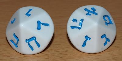 Dados con números hebreos Dados con números hebreos