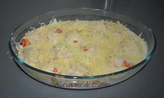 Huevos rellenos de verduras