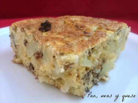 Tortilla de patata y morcilla de Burgos