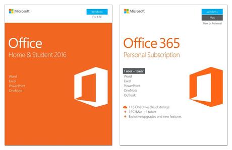 Cual es la diferencia entre Office 365 y Office 2016