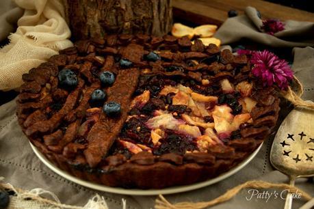 Pie de guayaba y arándanos con masa de chocolate #JaquealaReina