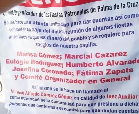 Denuncian anomalías financieras por parte del comité organizador de fiestas patronales en La Palma