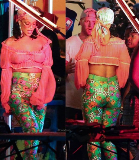 Rihanna se olvidó del sostén y mostró de más 😳