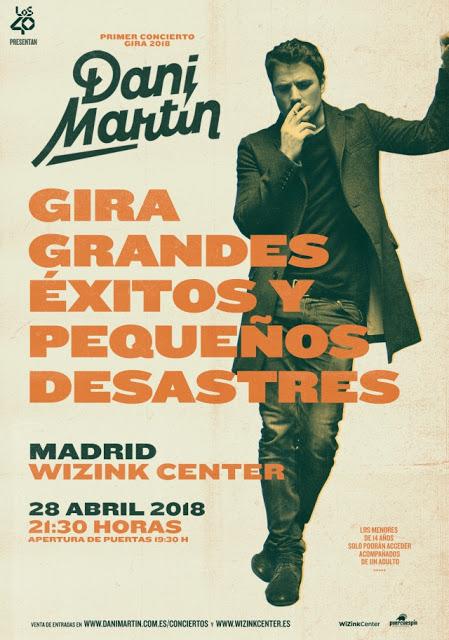 Dani Martín  nueva gira para el 2018